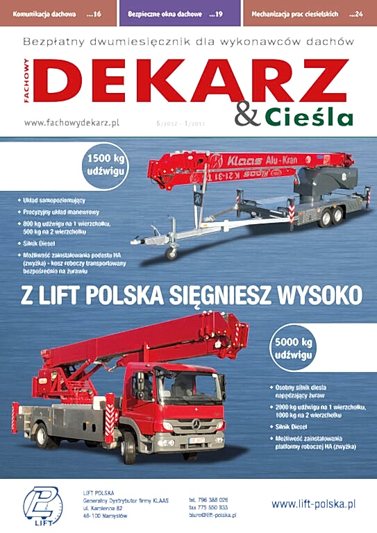 Fachowy Dekarz & Cieśla 2012-6, 2013-1 okładka