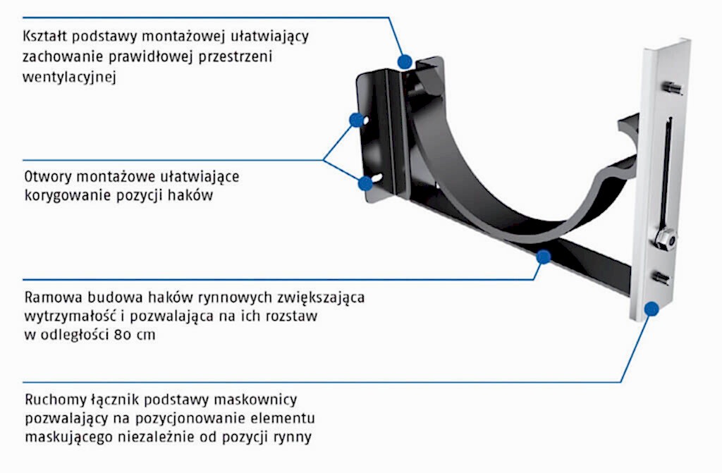 Hak rynny ukrytej – opisy.