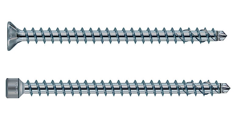 Wkręty KonstruX ST z łbem płaskim stożkowym i KonstruX ST z łbem walcowym.