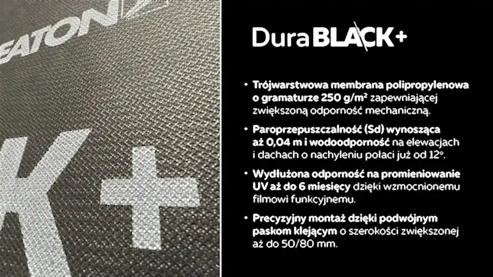 CREATON - DuraBLACK+ – membrana o zwiększonej odporności